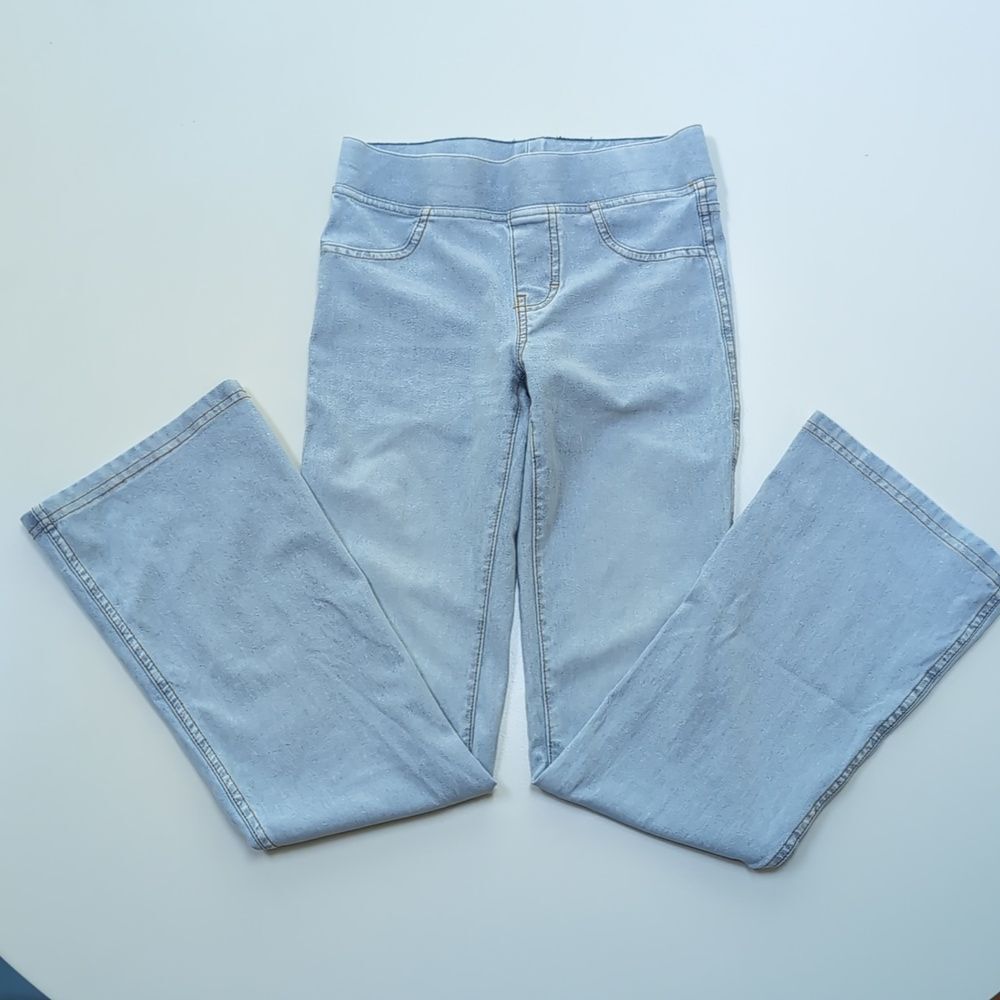 Light Wash Flare Pull-on Jeans